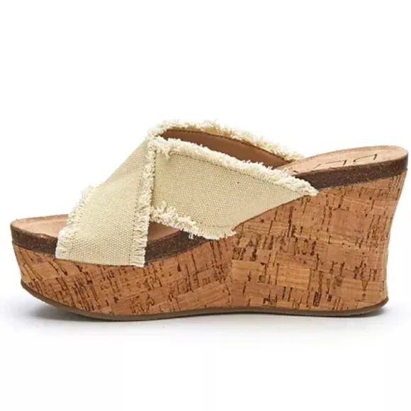 Beach by Matisse Sea Salt Wedge Sandals Black -5 - Picture 6 of 11